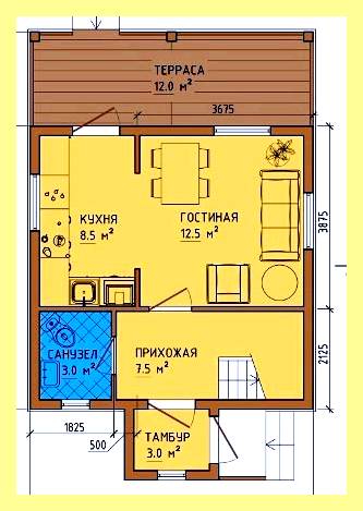 Чертежи маленьких домиков