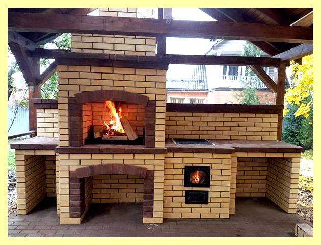 Шашлычная своими руками из кирпича