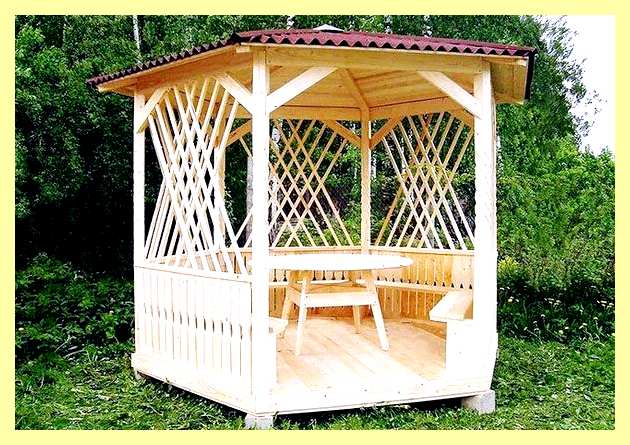 Шестигранная беседка своими руками из дерева пошагово